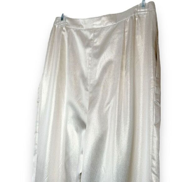 Ungaro Champagne Sparkle High Waisted 80s Vintage Pants Italian Vintage Size 10 - Picture 8 of 9